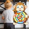 CXAFQ Tiro al Bersaglio Bambini,con 3 palline adesive,Natale Compleanno Oltre 3Anni,Giochi Bambini Giocattolo per Freccette Bersaglio,Adatto per giardini, giochi interni ed esterni(Scimmia)