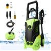 COOCHEER Idropulitrice ad Alta Pressione con 2 Ugellie, Idropulitrice Depuratore per pavimenti 450 l/h, per Il Lavaggio dell'automobile terrazzo e casa, 2000W, 150 Bar