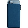 Adore June Classic Blu-Oceano Custodia Compatibile con iPhone 13 PRO Max/iPhone 12 PRO Max, Tessuto Resistente con Display di Pulizia Effetto