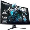 KOORUI Monitor Curvo 31,5 Pollici, Monitor Gaming Ultrawide QHD, VA, 1500R, 2xHDMI (170HZ or 144HZ), DP (170Hz) AdaptiveSync, DCI-P3 90%, SRGB100%, VESA 75x75mm