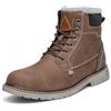 Mishansha Stivali Uomo Invernali Scarpe Outdoor Antiscivolo Allineato Caloroso Stivali da Neve Escursionismo Scarpe Marrone Gr.47