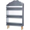 WELL HOME MOBILIARIO & DECORACIÓN WELL HOME - Libreria per bambini con 3 ripiani, colore: grigio