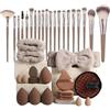 Generico Set di pennelli per trucco professionali, set di pennelli per trucco da donna - Set di strumenti per pennelli per fondotinta da 40 pezzi applicatori per trucco - per trucco versatili Pennelli per truc