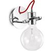 Ideal Lux Radio AP1cromo lampada a parete da interni con filo rosso