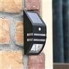 Winlams Lampada da parete a LED solare Lampada da giardino per esterni Pannello solare Lampada solare Faretto da esterno solare Decorazione da giardino Lampione stradale per esterni Luce calda (Black)