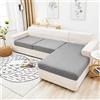 ZZDZW Copridivano 3 Posti con Penisola Copri Divano Angolare a Destra a Sinistra Elasticizzato Copridivani a SX a DX Elasticizzati Universali Copertura Fodera per Divano Sofa Cover
