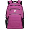 VARLIVOO Zaino Uomo Zaino per PC Portatile 15,6/17,3 Pollici Zaino Porta PC con Caricatore USB Zaino da Lavoro Zaino Impermeabile da Uomo per Scuola Lavoro Viaggio Poliestere Rosso M