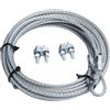bricoleva.it Kit per Porte Basculanti in Acciaio Zincato, Alta Qualità e Resistenza, Fune in Acciaio lunghezza 2,5m Ø4mm + Morsetti per Porte Basculanti di Garage, Box e Officine (Gancio Ad Asola)