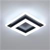 SENQIU Plafoniera LED 24W Moderna Quadrata 6500K Luce Bianca Fredda