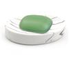 MYLERCT Porta Saponetta, 13.5 x 9.5 cm Resina Porta Sapone Cucina, Struttura Marmo Portasapone Bagno, Ovale Portasapone da Lavandino con Tappetino Antiscivolo, per Cucina, Bagno, Toilette