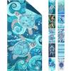 joyoldelf Telo Mare Microfibra Grande - 180x90 cm Telo Mare, XXL Asciugamano Mare Antisabbia,Stuoia Spiaggia Grande Asciugatura Rapida, Teli Mare Microfibra Leggero E Portatile（Tartaruga-Verde）