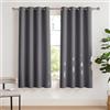PONY DANCE Tende Cameretta Bambina Oscuranti per Interni Tende Corte per Finestre con Anelli Termica Isolante Curtains per Salotto Eleganti 2 Pezzi L 140 x A 160 cm, Grigio