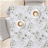 KP HOME Tovaglia In PVC Bianca Lavabile - Motivo Foglie Boho - Quadrata 140x140 cm - Tovaglia Cerata Per Interni Ed Esterni - Copritavolo In Plastificata Impermeabile Con Eucalipto Verde