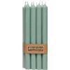 Nordring 8 candele rustiche color verde muschio, 2,2 x 18 cm, con certificazione RAL