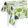 LILENO HOME Tovaglia lavabile al metro, 220 x 140 cm (bordo tagliato) in foglie e felci verdi, tovaglia cerata, impermeabile, ideale come tovaglia o runner per set da birra