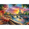 MEIYUDA 5D Diamond Painting Kit Completo Vista su Parigi, Pittura Diamante per Bambini Diamond Painting, Fai-da-te Diamond Painting DIY Strass Ricamo a Punto Croce Decorazione per Casa 40x30cm