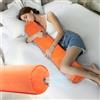 ONTYZZ Cuscino Corpo Gonfiabile Cuscino Lungo Adulti Bambini Cuscino Rotondo Bolster per Dormire Abbraccio Indietro Collo Supporto Dormiglione Laterale Coccole