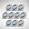 B.K.Licht - Set di 10 faretti LED da incasso orientabili, 230 V, ultra piatti, luce bianca calda, faretti da soffitto con foro da 68 mm, faretto LED, 86 x 26 mm (diametro x altezza), nichel opaco