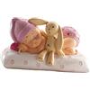 dekora - Figura Decorativa, Decorazioni torta battesimo bimba, Realizzata in Resina, Altezza 10 cm, Cake topper battesimo e Baby shower dal Design Dettagliato, Addobbi Adatto al Contatto Alimentare