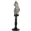 DRW Figura di un pappagallo in resina con supporto in argento. Dimensioni: 8,5 x 8 x 28 cm