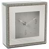 DRW Orologio quadrato a specchio argentato e specchio 14 x 4,5 x 14 cm