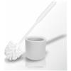 York Scopino per WC con supporto, per la pulizia del WC, per Hotel Gasthof Pension Restaurant moderno, bianco, 35 x 11 cm