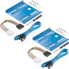 deleyCON 2x Telaio di Montaggio per Dischi Rigidi da 2,5 SSD a 3,5 Adattatore Telaio Rimovibile Staffa di Montaggio Binari Viti Incluse Adattatore di Alimentazione Cavo SATA e Cacciavite - Blu