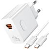 AIAUXAI 100W SuperCharge Caricabatterie USB C per HONOR Magic7 Pro Magic6 Lite 200 Pro 200 Lite Adattatore con Cavo C to C 1M 6A Ricarica Rapida per HONOR 90 Lite 70 Magic V3 X6b X8a X7a X7b Pad 9 8