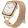 CeMiKa Cinturino in Metallo Compatibile con i Cinturini Apple Watch 40mm 41mm 42mm 38mm, Cinturino Magnetico a Rete con Chiusura a X in Acciaio Inox per iWatch Serie 10 9 8 7 6 5 4 3 SE SE2, Oro Rosa