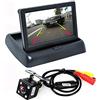 Auto Wayfeng WF® auto Assistenza parcheggio nuovo 4LED dell'automobile di visione notturna del CCD telecamera posteriore con 4,3 pollici LCD a colori Video auto pieghevole del monitor