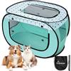 Wolfwise Recinto per Animali, Tenda Portatile Pop Up per Cani, Cuccioli e Piccoli Animali, Cuccia Pieghevole per Campeggio, Viaggi, Recinto per Animali da Interno ed Esterno, 90cmx60cmx60cm, Verde