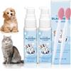 TECHEEL 2 pezzi di crema per acne di gatto, per la cura del mento, dotato di spazzola per la pulizia dell'acne dei gatti, morbidezza e freschezza