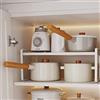 BAIEUEJO Cucina Organizer,mensole cucina con tappetino antiscivolo,Mensole porta piatti,per cucina/bagno/piano tavolo/credenza (WHT)