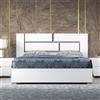 Stilprojectstore Letto matrimoniale bianco laccato lucido L 181 e 218 cm - Athena (Queen: cm L. 181x P. 212 x H. 131)