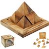 Logica Giochi art. Piramide 9 pz - Rompicapo in Legno ad Incastro - Difficoltà 3/6 Difficile - Collezione Leonardo