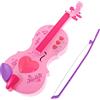 Kisangel Giocattolo di violino di plastica per bambini - Rosa Piccolo violino strumento musicale per bambini