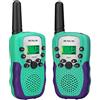 Retevis RA618 Walkie Talkie Bambini, Giocattolo Regalo Bambini da 6 a 12 Anni, Torcia VOX a 8 Canali, Walky Talky per Bambini Nascondino Campeggio Escursionismo Gita di Primavera (1 Coppia, Verde)
