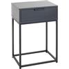 HAKU Consolle, Consolle notturna, antracite, nero, metallo, pannello di truciolato - Dim.: L 40 x A 60 x P 28 cm, Stile: Moderno