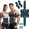 EGEYI Elettrostimolatore Muscolare,EMS Stimolatore Addominale, Elettrostimolatore per Addominali,Cinture tonificanti,Addome/Braccio/Gambe/Waist/Glutei Massaggi-Attrezzi,USB Ricaricabile-Uomo/Donna