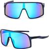Zhenghebuy Occhiali da Sole Sportivi,Occhiali da Ciclismo,Occhiali da Bicicletta Antivento Protezione UV400 per Ciclismo,Motociclismo,Corsa,Sci,Alpinismo(blue)