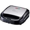 LITTLE BALANCE 8820 Happy Waffle Elettrico, Piastra Antiaderente Senza PFAS, Per Waffle gourmet con fori grandi, Maniglia fredda, 750 W, Nero