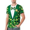 COSAVOROCK Magliette San Patrizio Uomo Costume Leprechaun Irlanda Smoking T-Shirt, Verde Trifoglio, L
