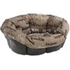 Ferplast Cuscino per Cuccia Cane e Gatto SOFA' 6, in Cotone, Materassino Cuscino Imbottito per Lettino per Cani Gatti da Interno, Ricambio per Cesta in Plastica Cani Gatti, 73 x 55 x h 27 cm, Marrone