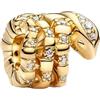 Amuefer Freccia riccia dorata Charm Compatibili Bracciale Collana, Argento Sterling Ciondolo Compleanno Natale Gioielli Regali per le Donne Moglie Amici
