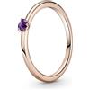 Pandora Anello Lila placcato oro rosa 189259C06 48, metallo prezioso, cristallo
