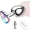 GKLWEJ Vibratore Anale, Plug Anale da Donna Anal Plug Analesex Dilatatore Anale Plug in Ano Donna con Luce Arcobaleno e 10 Modalità di Vibrazione, Plug Anali Toys Vibratori Uomo Anali