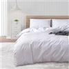 DUJUIKE Copripiumino Impermeabile, Anti-incontinenza, Adatto per animali domestici, Gatti, Cani, Bambini, Anziani, Doppia cerniera (Bianco, King 220*260 cm)