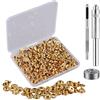 MSDADA Kit 50 Set Bottoni a Pressione in Acciaio Inox Oro, Bottoni Automatici a Pressione 15mm con Strumenti Montaggio per Cucito, Pelletteria, Fai da te