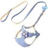 kiskick Pettorina per animali domestici con fiori colorati senza tirare gilet guinzaglio decorazione floreale 3D fibbia regolabile a prova di fuga traspirante per cani di piccola taglia cucciolo gatto