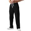 Generic Pantaloni della tuta larghi da uomo a gamba larga in pile con coulisse casual pantaloni da yoga a fondo aperto tinta unita gamba aperta gamba larga pantaloni da jogging a vita alta vestibilità ampia